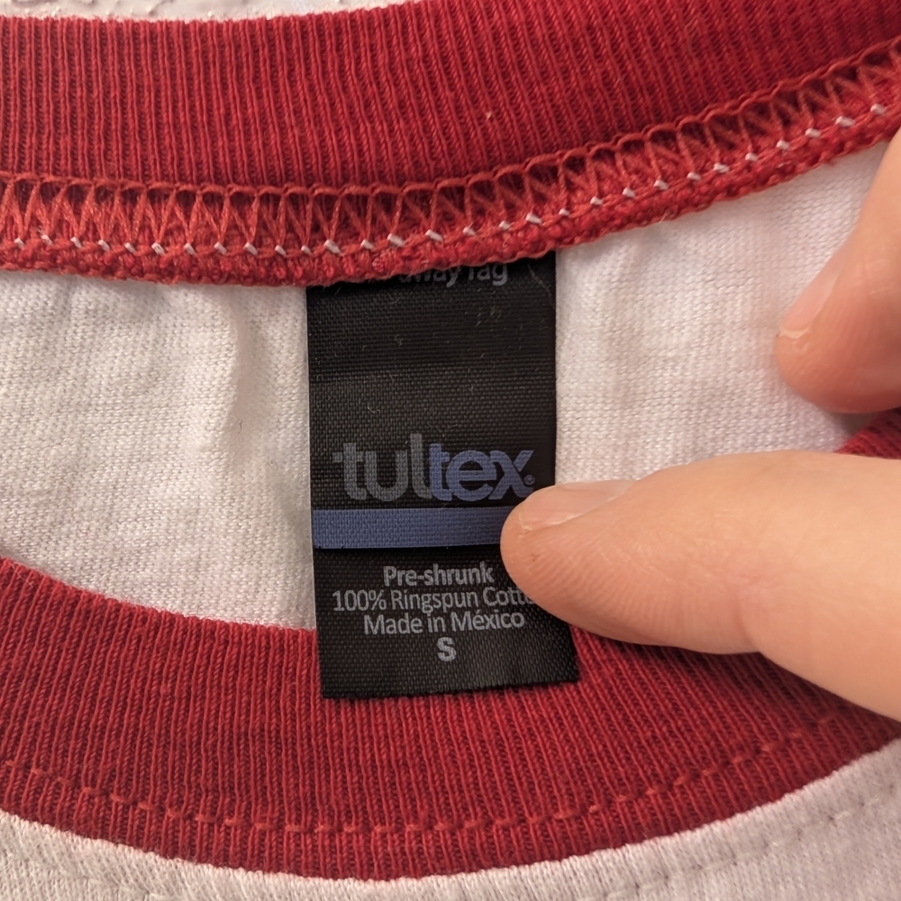 Tultex White and Red Short Sleeve Tee Coping With Stress Funny Saying Size Small - Picture 3 of 7